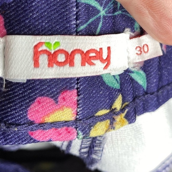 Honey Pull On Floral Blue Floral Pull On Jeans - Picture 5 of 7